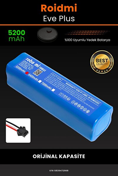 robo mi Roidmi Eve Plus 5200mAh Robot Süpürge Bataryası - Koruma Katmanlı Bat...