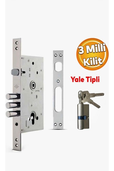 Tursan 307-MB Monoblok 3 Milli Silindirli Barelli Çelik Kapı Kilidi Alt
