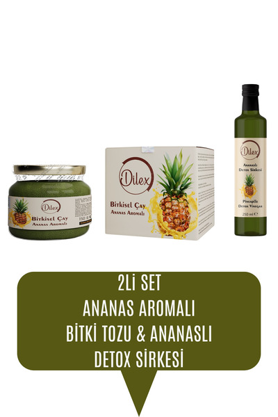 DİLEX ANANAS AROMALI BİTKİSEL DETOX ÇAYI 2li set