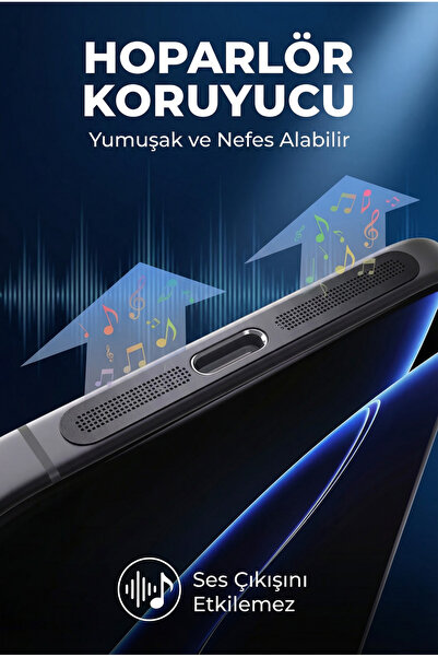 ERKUGO 2 Adet Apple Hoparlör Koruyucu Siyah Sticker, Cep Telefonu Hoparlör Iç...