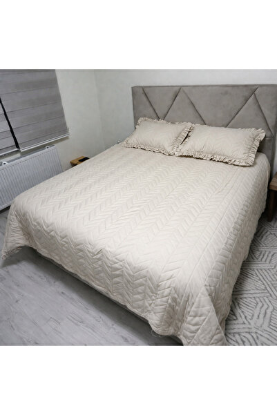 Home Nevresimhome fırfırlı elyaflı çift kişilik yatak örtüsü