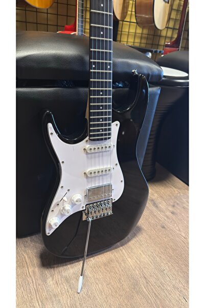 3M Atölye HSS Manyetik Siyah Elektro Gitar Solak Elektro Gitar Solak Gitar