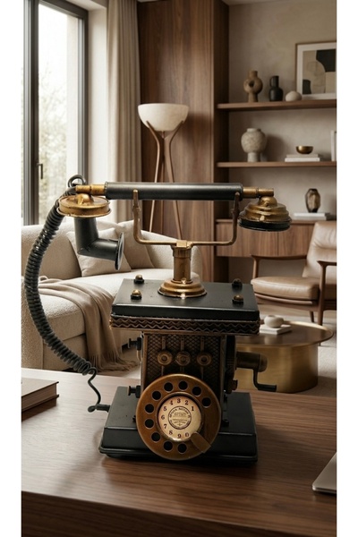 Pat Aksesuar Ahizesi Kalkabilen Retro Dekoratif Telefon – 20x23 cm Nostaljik ...