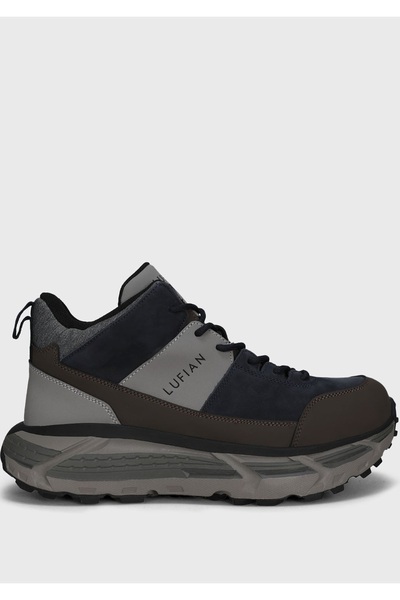 Lufian 112230249 Quel Casual Men's Leather Boots Dark Blue