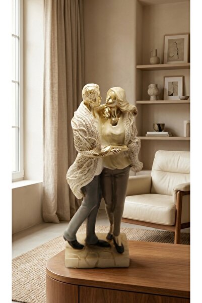 Pat Aksesuar Romantik Çift Biblo- Dekoratif Sevgili Eş Biblo, Ev Dekorasyon