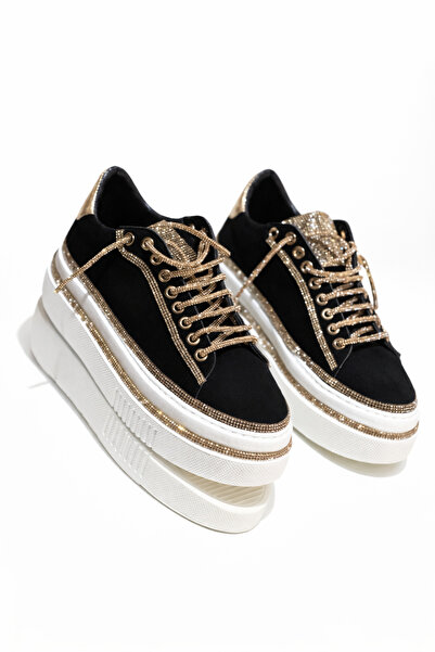 Giydim Gidiyor Sevily Süet Spor Ayakkabı Siyah