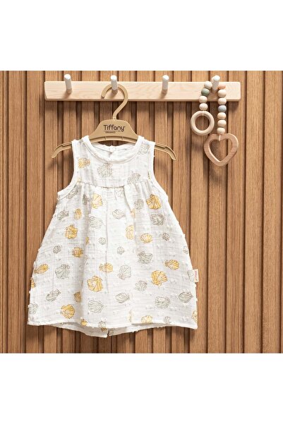 Tiffany Sea Shell Muslin Dress Ecru