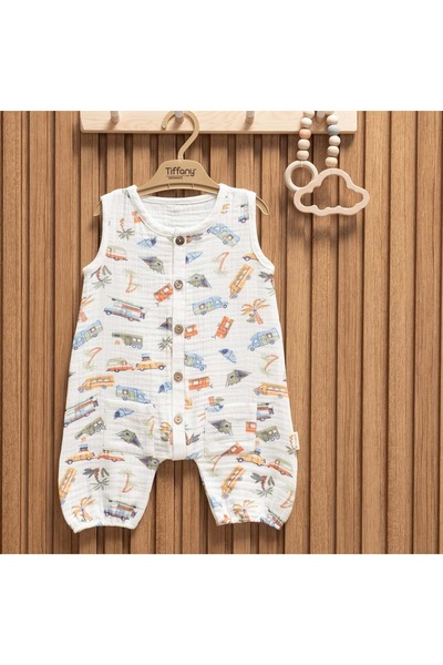 Tiffany Caravan Sleeveless Muslin Jumpsuit Ecru