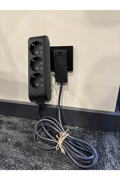 VİKO Viko Grup Priz, Uzatma Kablosu 3’lü ( 1.5m) Ultra Ince Fiş Dar Alanlarda...