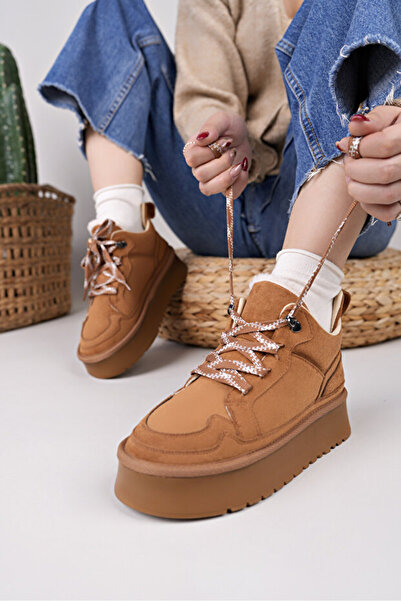Zerenyus Μπότες Muden Premium Tan Suede με κορδόνια
