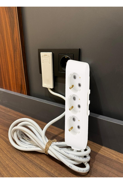 Viko Uzatma Viko: Grup Priz Ince Fişli Uzatma Kablosu 3’lü (3M)dar Alanlar Iç...