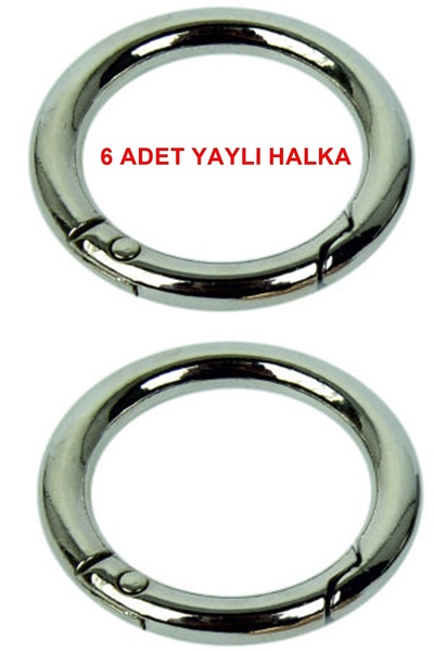 Alya trend حلقة زنبركية معدنية لإكسسوارات الحقائب - القطر: 2.5 سم (3 أزواج)