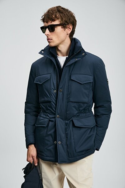 Lufian 112120254 Edgar Goose down Men's Coat Dark Blue