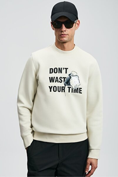 Lufian 112030173 Henry Men's Sweatshirt White