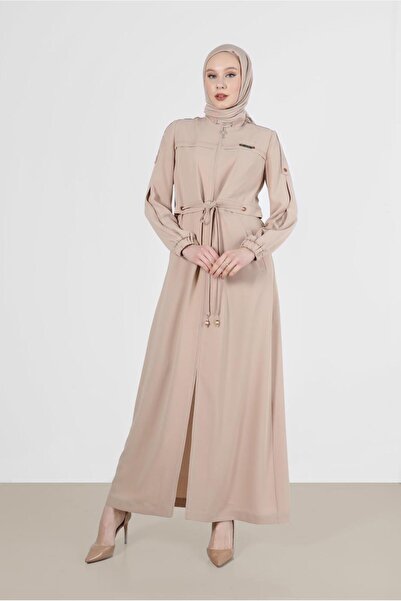 Alvina MANŞETLERİ LASTİKLİ BELDEN BAĞLAMALI PARDESÜ 10558