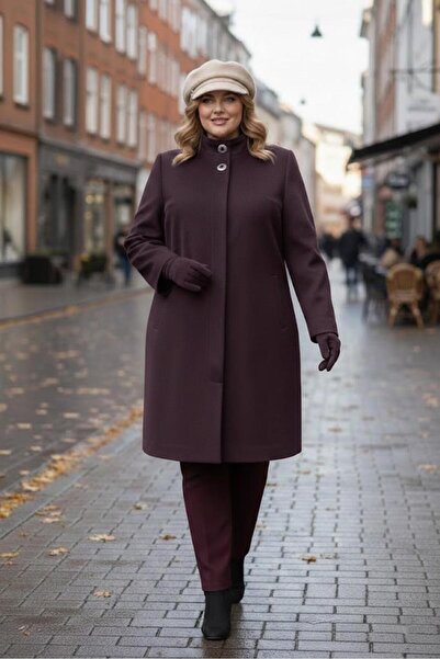 Alvina DİK YAKA BÜYÜK BEDEN KABAN 90468