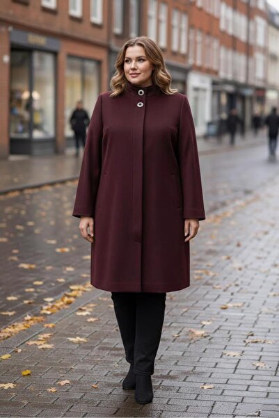 Alvina DİK YAKA BÜYÜK BEDEN KABAN 90468