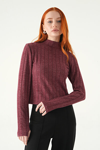 Rays Μπλούζα με μακριά μανίκια σε χρώμα μπορντό 8361A
