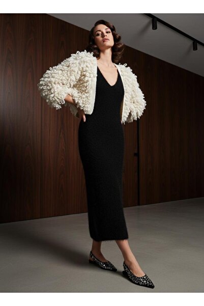 SHERIN Μαύρο πλεκτό φόρεμα
