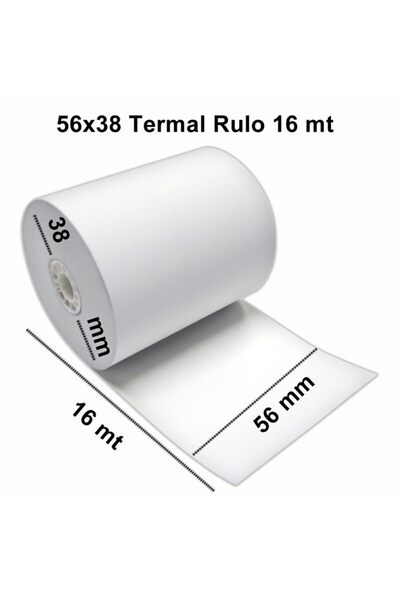 RuloMerkezi 56x16 Pos Rulosu 50 Adetlik Koli