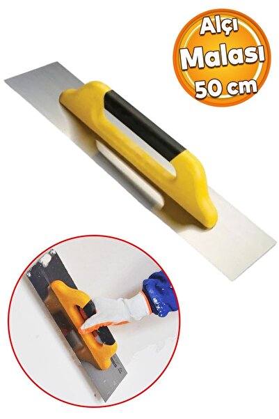 Badem10 Metal Plastik Sap Sağlam Düz Alçı Mala 50 cm Harç Derz Sıva Yüzey Düz...