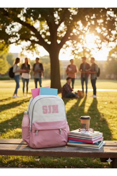 WDA حقيبة ظهر مدرسية مطبوع من SJN - حقيبة سفر واستخدام يومي خفيف متعددة الجيوب