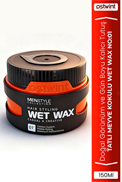 Ostwint Menstyle Collection Saç Şekillendirici Wax No : 1 Wet Wax 150 Ml.