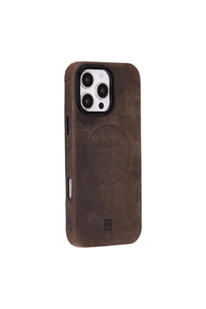 Bouletta Lexora iPhone 16 Pro Max Deri Kılıf - Kahverengi