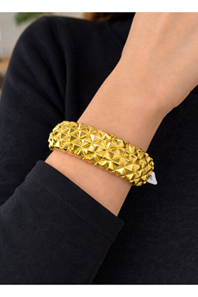 REDMOON GOLD 22 Ayar Altın Piramit Modeli Kelepçe Bilezik 15.09 GR KLP0905
