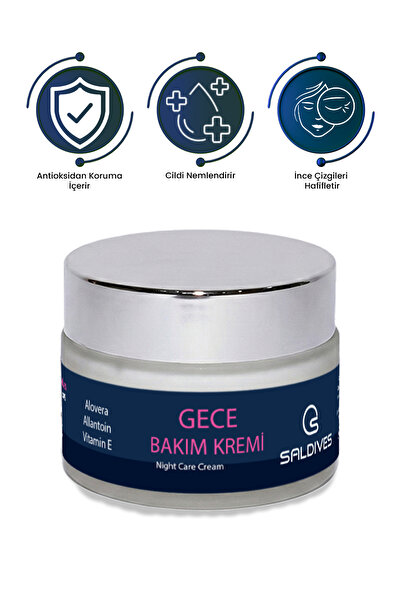 Gece Bakım Kremi 50 ml • Doğal İçerikli Gece Yüz Kremi • Günlük Cilt Bakımı • Cam Kavanoz