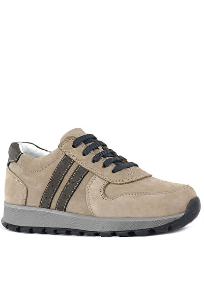 Rakerplus Кожени спортни обувки с цип в пясъчен цвят