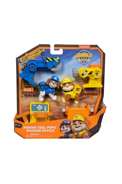 PAW PATROL Ράμπλ & Γουίλερ, Σετ 2 Φιγούρων Σκυλάκια με Εργαλεία, Πολύχρωμο, 3...