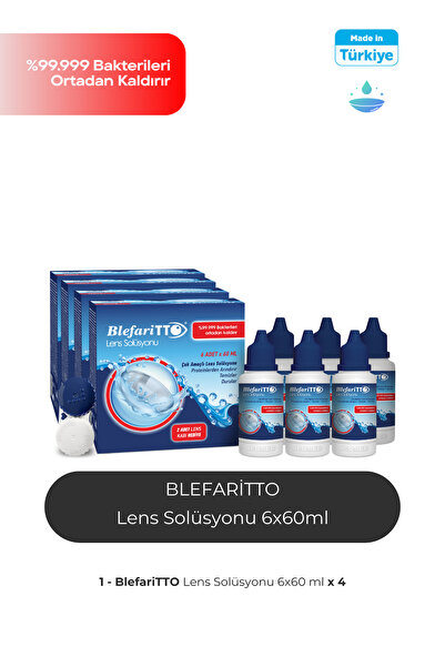BLEFARİTTO Lens Solüsyonu 6x60 ml 4 Adet