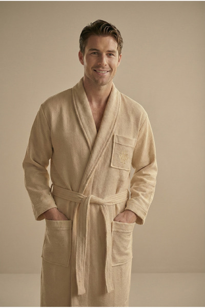 Motif Mağaza *Export Surplus* Men's Bathrobe 100% Cotton with Shawl Collar an...