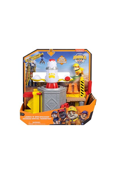 Spinmaster PAW Patrol Rubble & Crew, Nava Spațială Lansare 'N' Spin cu Funcți...