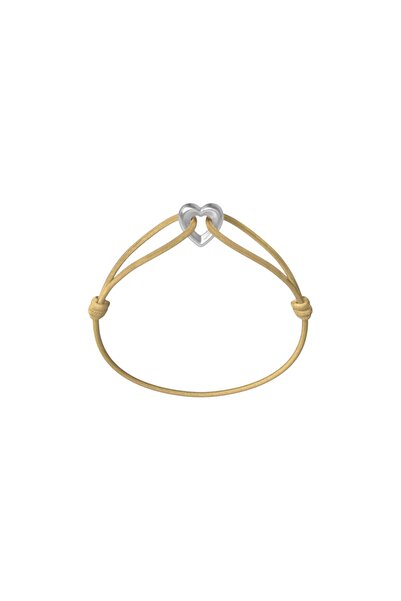 Wecord London سوار من خيط فضي على شكل قلب