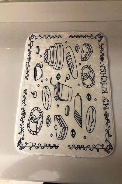DEKOMOD Bulaşık Kurutma Matı Kurulama Bezi Kurutma Örtüsü Tezgah Üstü Bulaşıklık 40x50 Cm Yıkanabilir Mat11