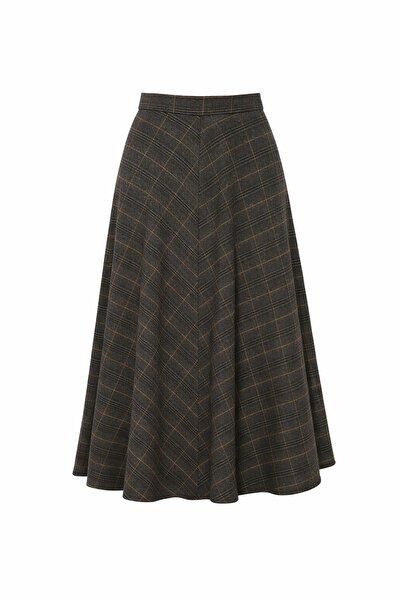 Touché Privé Plaid Pocketed Skirt