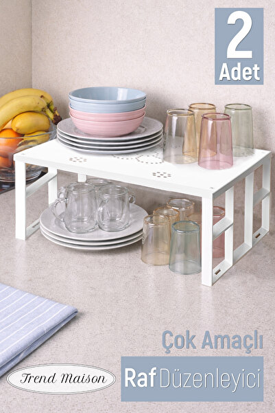 Trend Maison 2 komada višenamenskog metalnog organizatora za police u ormarić...