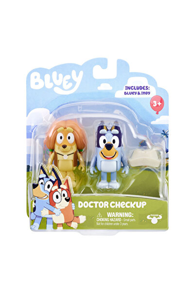 moose Set de 2 figurine Bluey și Bingo, La doctor, 3 piese, 3 ani+