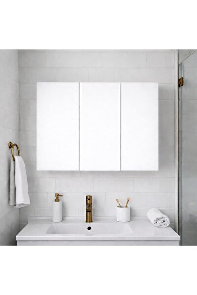 ADIM EBATLAMA ÜÇ Kapaklı Banyo Dolabı