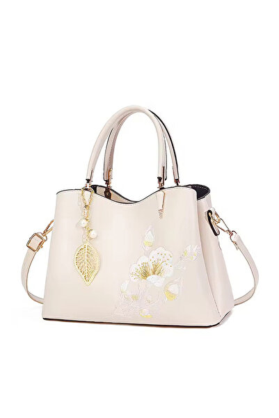 OEM Γυναικεία Τσάντα με Κεντητό μενταγιόν σε σχήμα φύλλου και λουλουδιού, - Δ...