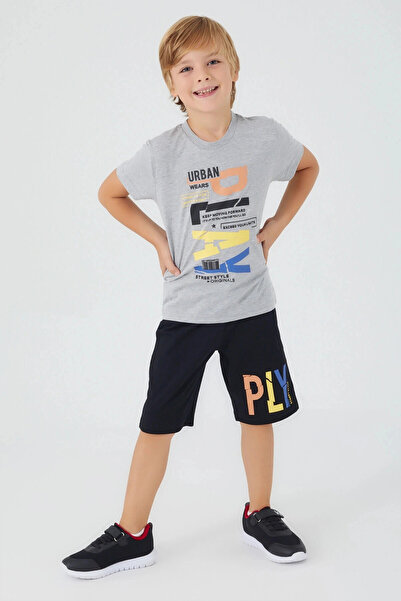 Rolypoly Κοστούμι για αγόρι γκρι βερμούδα