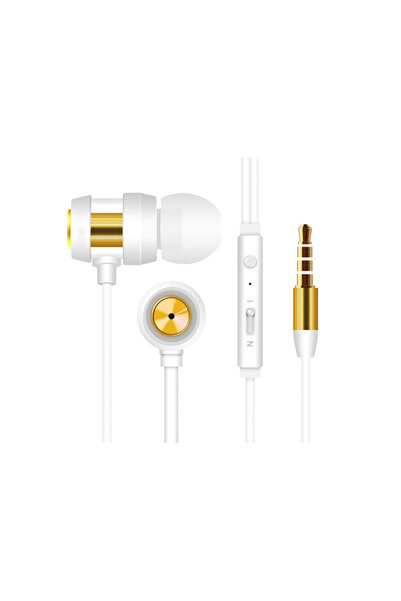 Snopy Beyaz Gold Mikrofonlu Kulaklık SN-J01