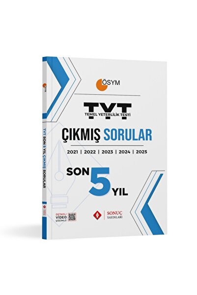Sonuç Yayınları TYT Son 5 Yıl Çıkmış Sorular
