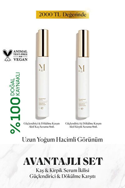 MİSBAHÇE Güçlendirici & Dökülme Karşıtı Aktif Kaş + Kirpik Serumu SET