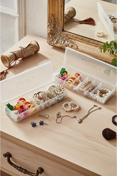 Bayev 6 Compartments Screw Jewelry Box - 2 Rings, Turtleneck