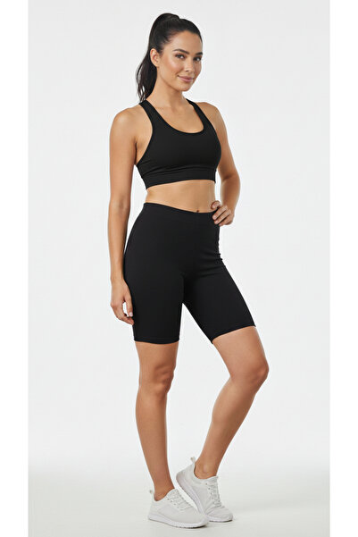 YPC TEKSTİL Modal Cotton Above-Knee Short Leggings (High Waist)