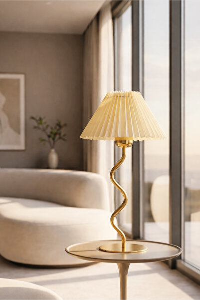 HOMİNG Olea Umbrella Gold Lux Büyük Boy Abajur 242362