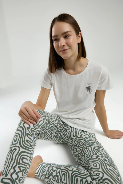 Arnetta Kadın Beyaz Pijama Takımı